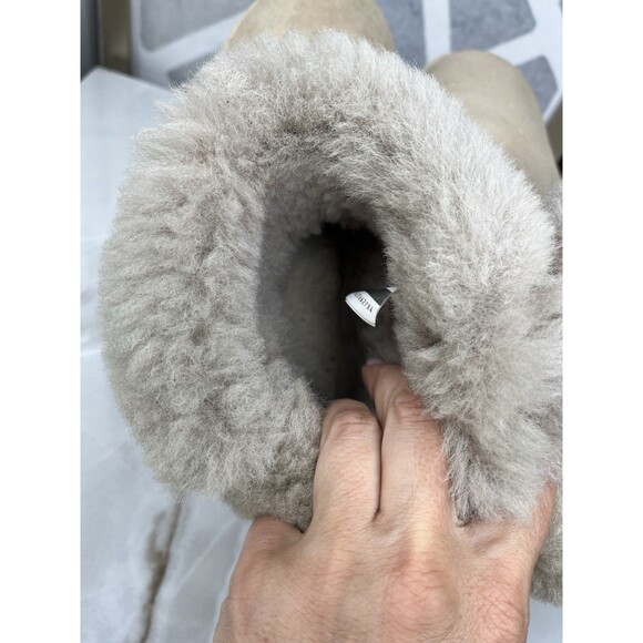 UGG Womens 1094329 Selene Bailey Nautical Rope Gray Suede Booties Sz 8 Wool Fur - Picture 7 of 11